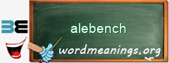 WordMeaning blackboard for alebench
